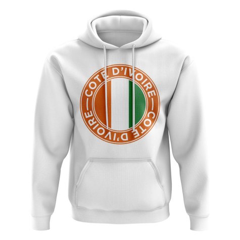 Côte d’Ivoire Football Badge Hoodie (White)