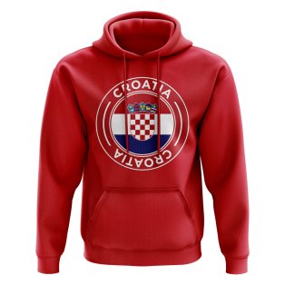 Croatia Football Badge Hoodie (Red)