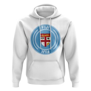 Fiji Football Badge Hoodie (White)