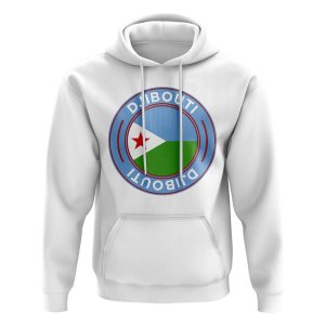 Djibouti Football Badge Hoodie (White)
