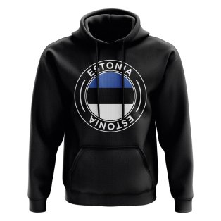 Estonia Football Badge Hoodie (Black)