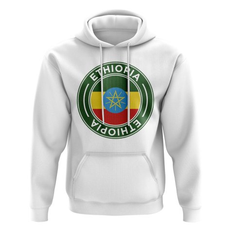 Ethiopia Football Badge Hoodie (White)
