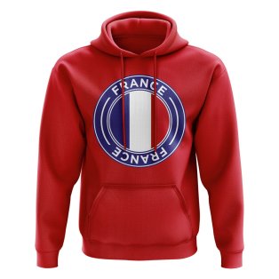 France Football Badge Hoodie (Red)