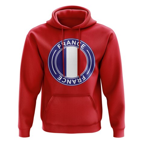 France Football Badge Hoodie (Red)