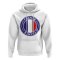 France Football Badge Hoodie (White)