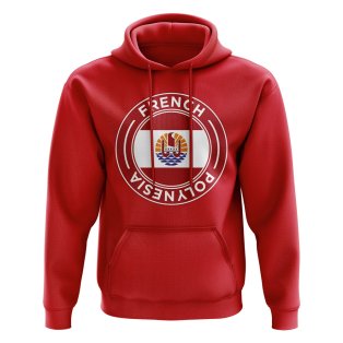 French Polynesia Football Badge Hoodie (Red)