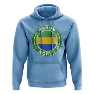 Gabon Football Badge Hoodie (Sky)