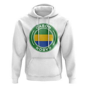 Gabon Football Badge Hoodie (White)