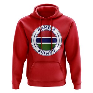 Gambia Football Badge Hoodie (Red)