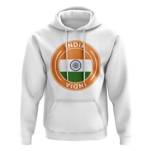 India Football Badge Hoodie (White)