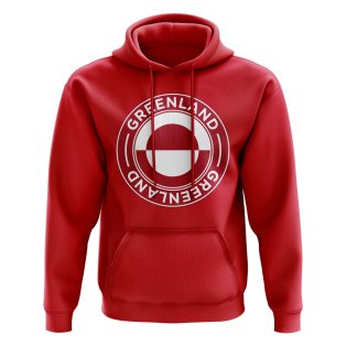 Greenland Football Badge Hoodie (Red)