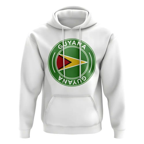 Guyana Football Badge Hoodie (White)