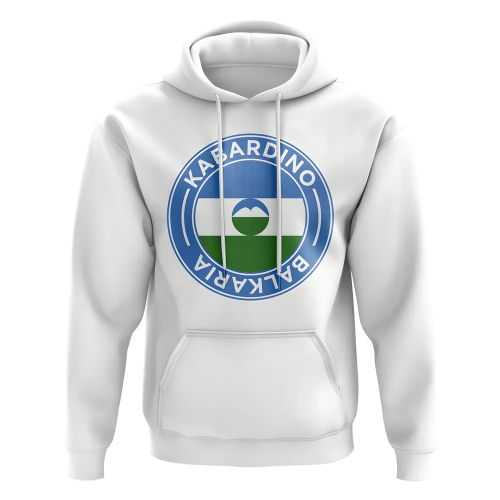 Kabardino-Balkaria Football Badge Hoodie (White)