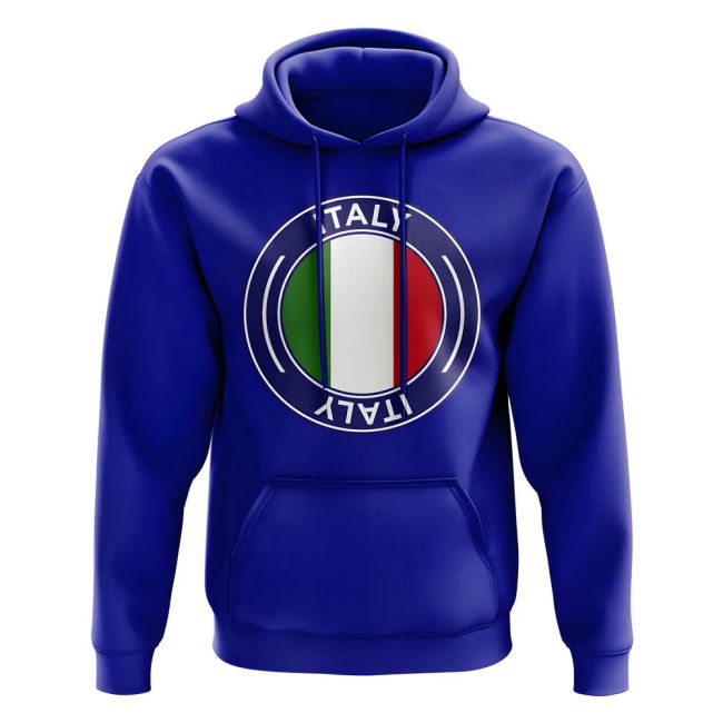 Italy Football Badge Hoodie (Royal)