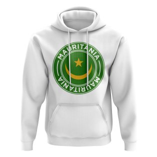 Mauritania Football Badge Hoodie (White)