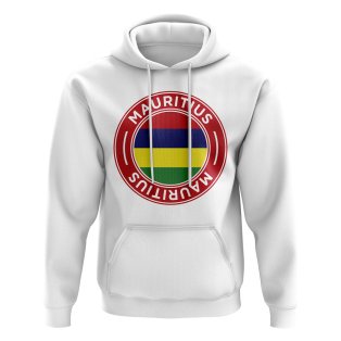 Mauritius Football Badge Hoodie (White)