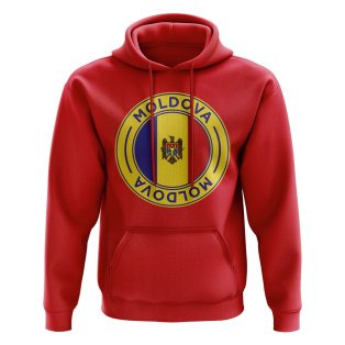Moldova Football Badge Hoodie (Red)