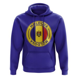 Moldova Football Badge Hoodie (Royal)