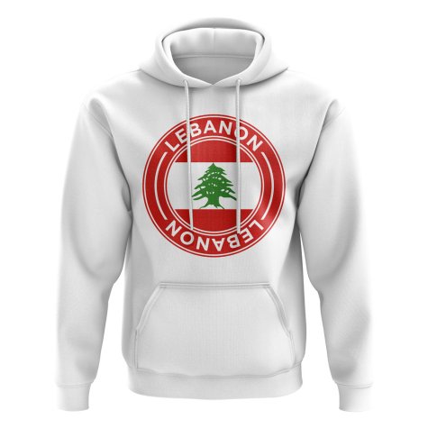 Lebanon Football Badge Hoodie (White)