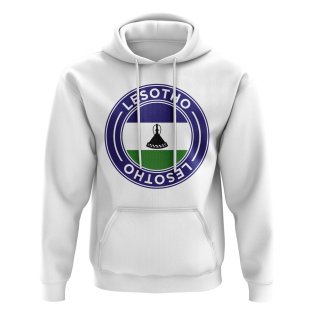 Lesotho Football Badge Hoodie (White)