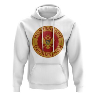 Montenegro Football Badge Hoodie (White)