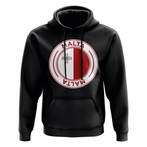 Malta Football Badge Hoodie (Black)