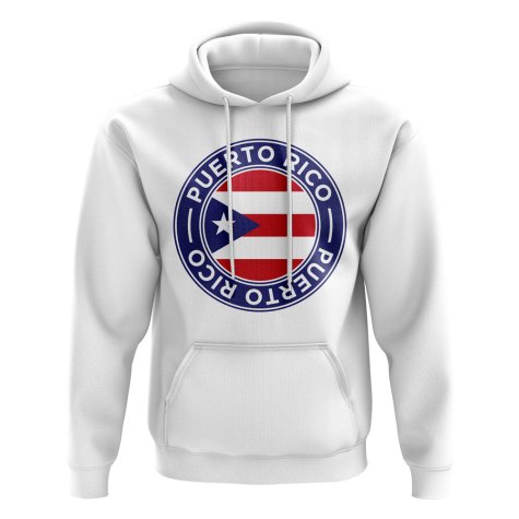 Puerto Rico Football Badge Hoodie (White)