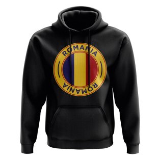 Romania Football Badge Hoodie (Black)