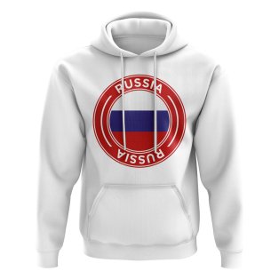 Russia Football Badge Hoodie (White)