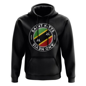 Saint Kitts and Nevis Football Badge Hoodie (Black)