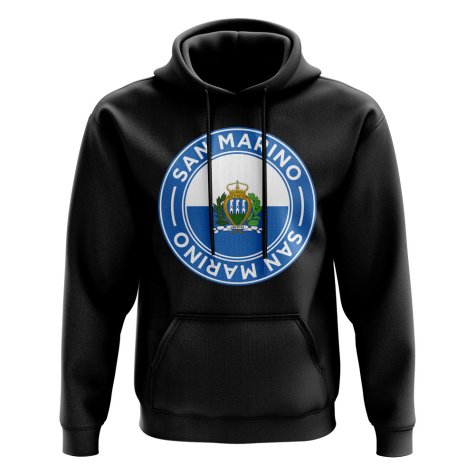 San Marino Football Badge Hoodie (Black)