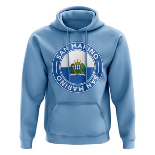 San Marino Football Badge Hoodie (Sky)