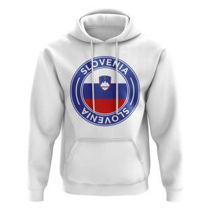 Slovenia Football Badge Hoodie (White) Slovenia Football Badge Hoodie (White)
