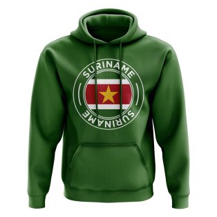 Suriname Football Badge Hoodie (Green)