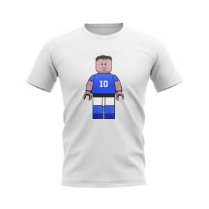 Roberto Baggio Italy Brick Footballer T-Shirt (White)