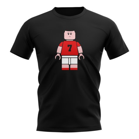 Eric Cantona Man Utd Brick Footballer T-Shirt (Black)
