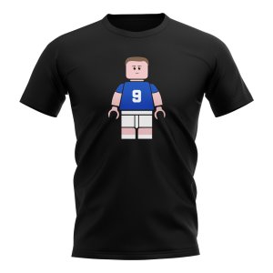Duncan Ferguson Everton Brick Footballer T-Shirt (Black)