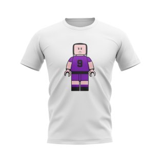 Gabriel Batistuta Fiorentina Brick Footballer T-Shirt (White)