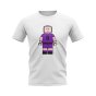 Gabriel Batistuta Fiorentina Brick Footballer T-Shirt (White)