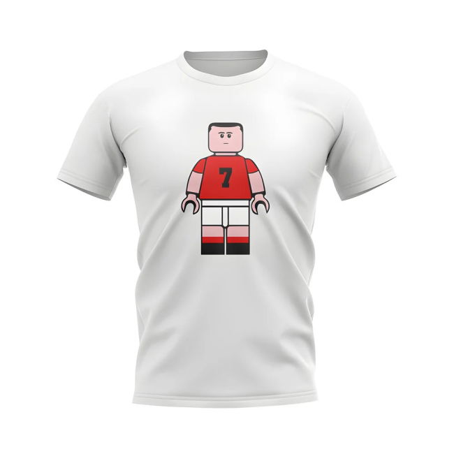 Eric Cantona Man Utd Brick Footballer T-Shirt (White)
