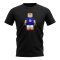 Zinedine Zidane France Brick Footballer T-Shirt (Black)