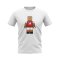 Thierry Henry Arsenal Brick Footballer T-Shirt (White)