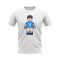 Diego Maradona Napoli Brick Footballer T-Shirt (White)