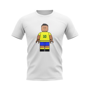 Neymar Jr Brazil Brick Footballer T-Shirt (White)