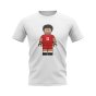 Mo Salah Liverpool Brick Footballer T-Shirt (White)