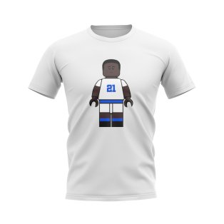 Tony Yeboah Leeds Brick Footballer T-Shirt (White)
