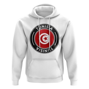Tunisia Football Badge Hoodie (White)