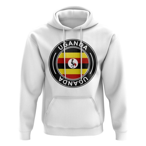 Uganda Football Badge Hoodie (White)