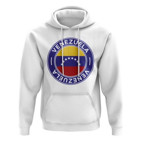 Venezuela Football Badge Hoodie (White)