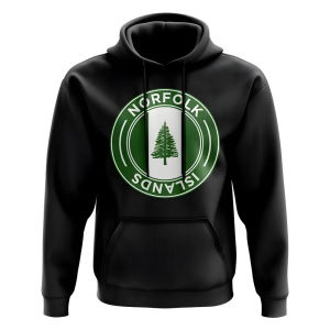 Norfolk Islands Football Badge Hoodie (Black)